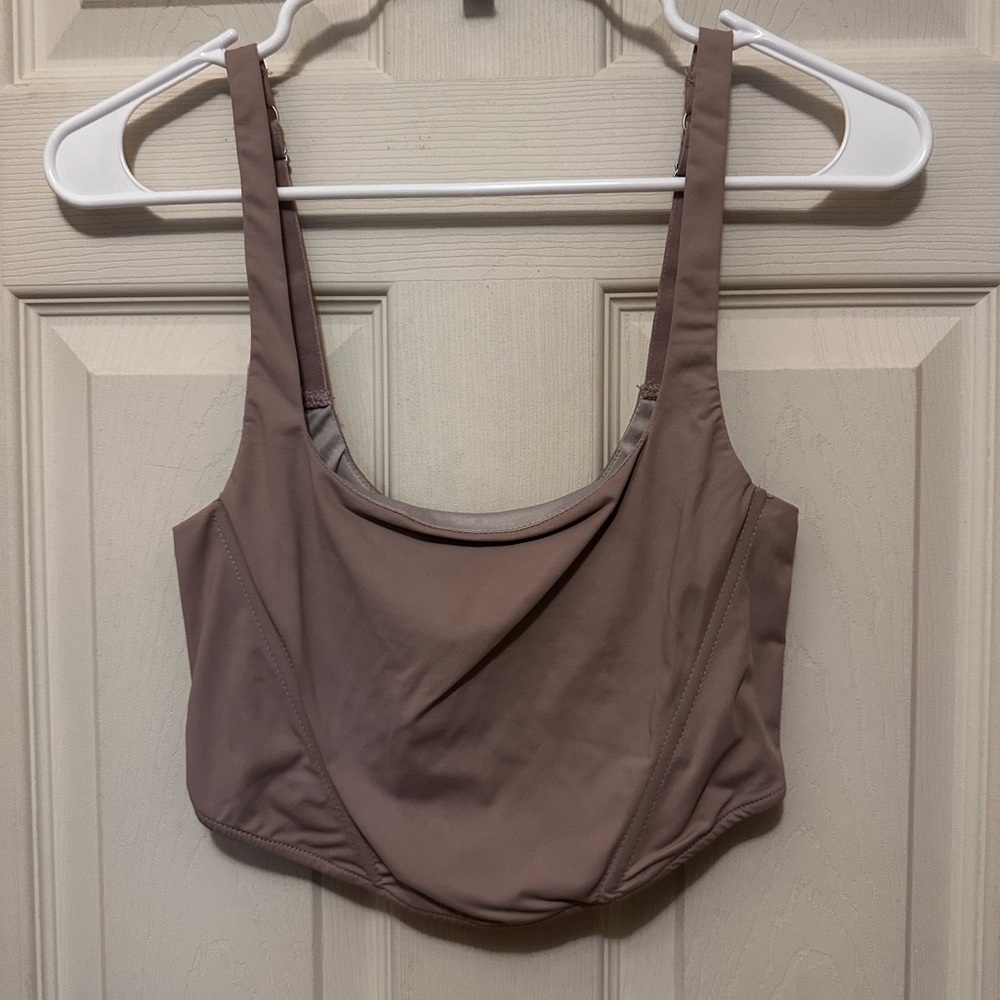 Audrey 3+1 Mauve Nylon Corset Top